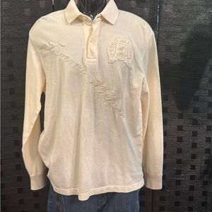 Tommy Hilfiger Polo Crest Long Sleeve Men’s M Cream